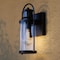 Vaxcel Winfield 5.75-in. 1 Light Black Motion Sensor Dusk to Dawn Outdoor Wall Lantern Clear Glass T0737 - alternate 1